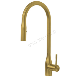 ברז מטבח נשלף 2 מצבי זרימה מנירוסטה | טוקיו - זהב מוברש